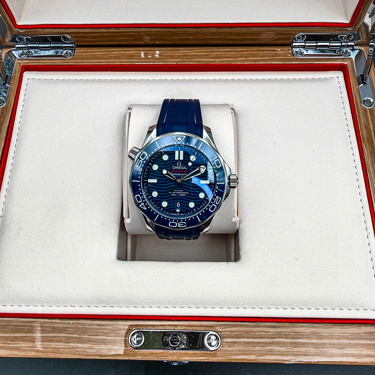 Omega Seamaster Diver 300M Co-Axial Master Chronometer 42mm — Blue Dial — Full Set