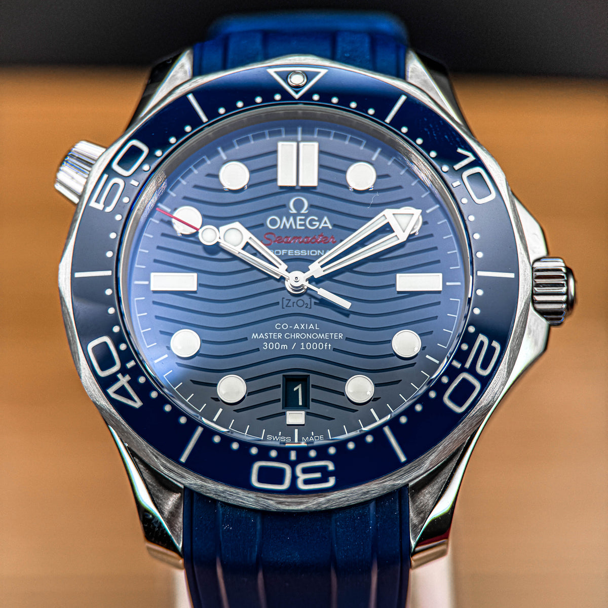 Omega Seamaster Diver 300M Co-Axial Master Chronometer 42mm — Blue Dial — Full Set