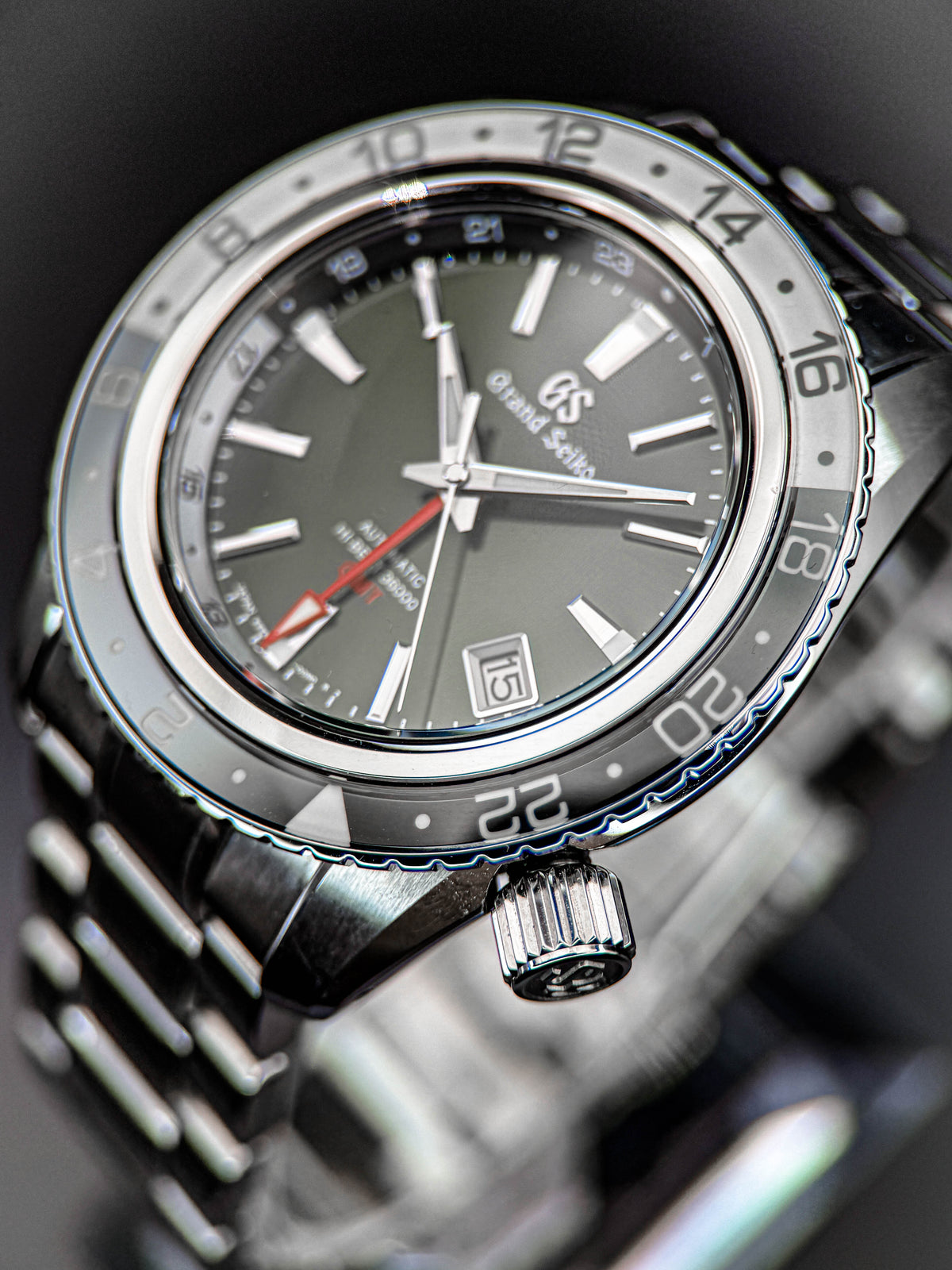 Grand Seiko Hi-Beat 36000 GMT — Green Dial, 44.2mm