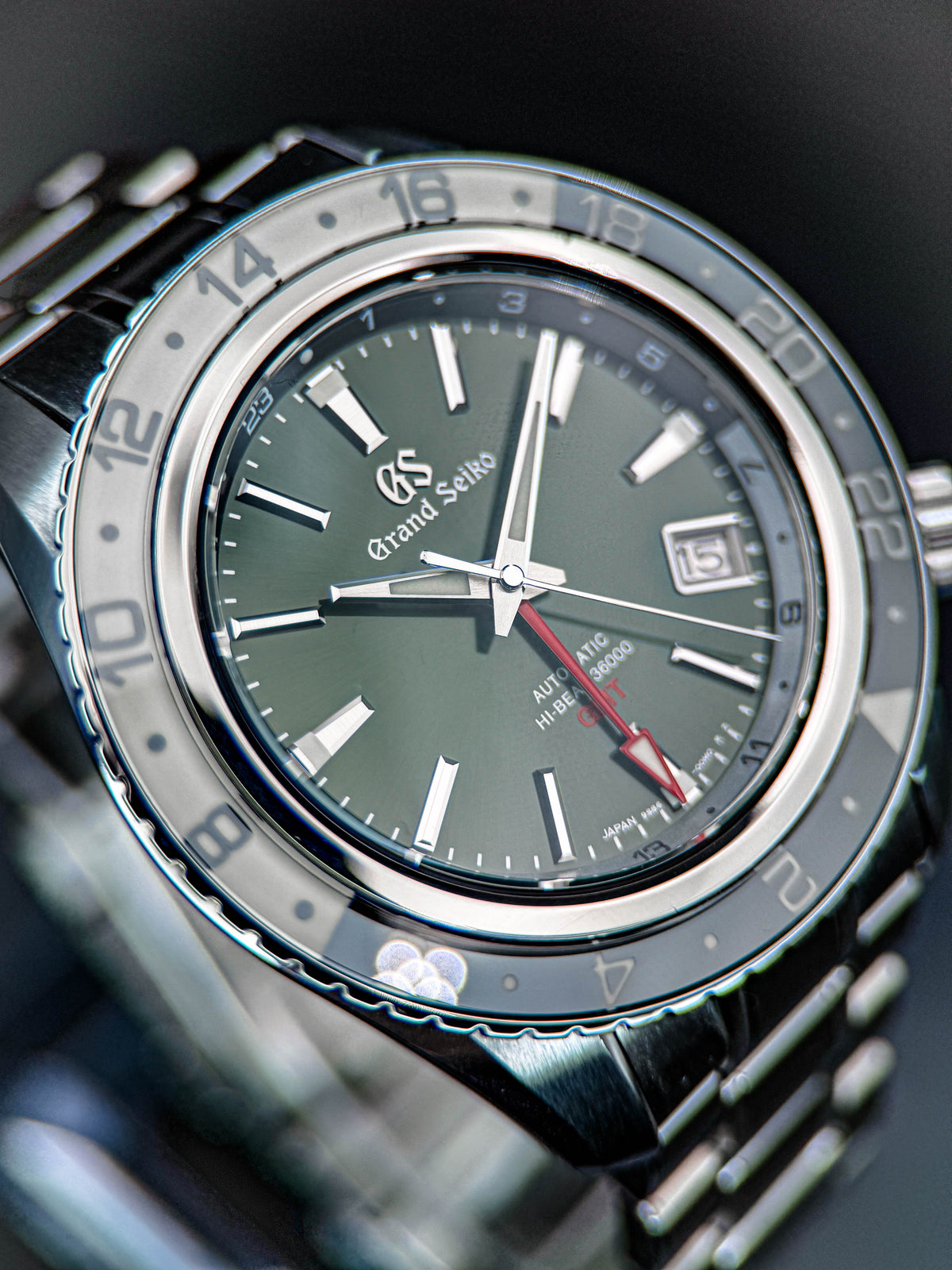Grand Seiko Hi-Beat 36000 GMT — Green Dial, 44.2mm